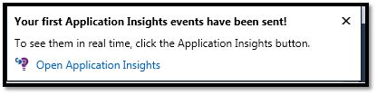 Application Insights Notification in Visual Studio